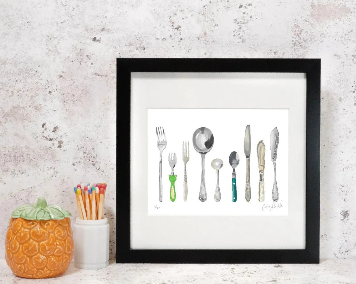 A Handful of Cutlery Framed Print by Corinne Alexander