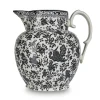 Black Regal Peacock Etruscan Large Jug