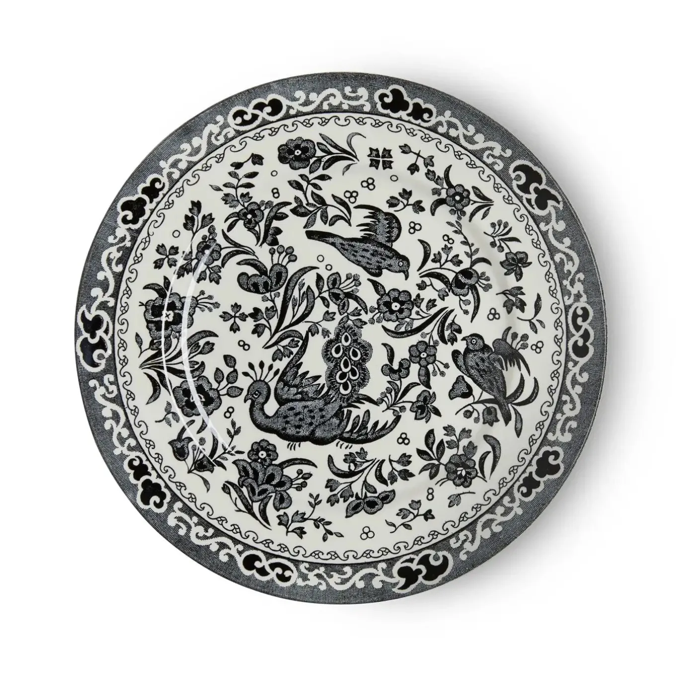 Black Regal Peacock Small Plate 7 in