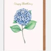 Blue Hydrangea Birthday Card