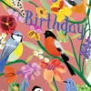 Bright Birds, Birthday Laser Greeting Card