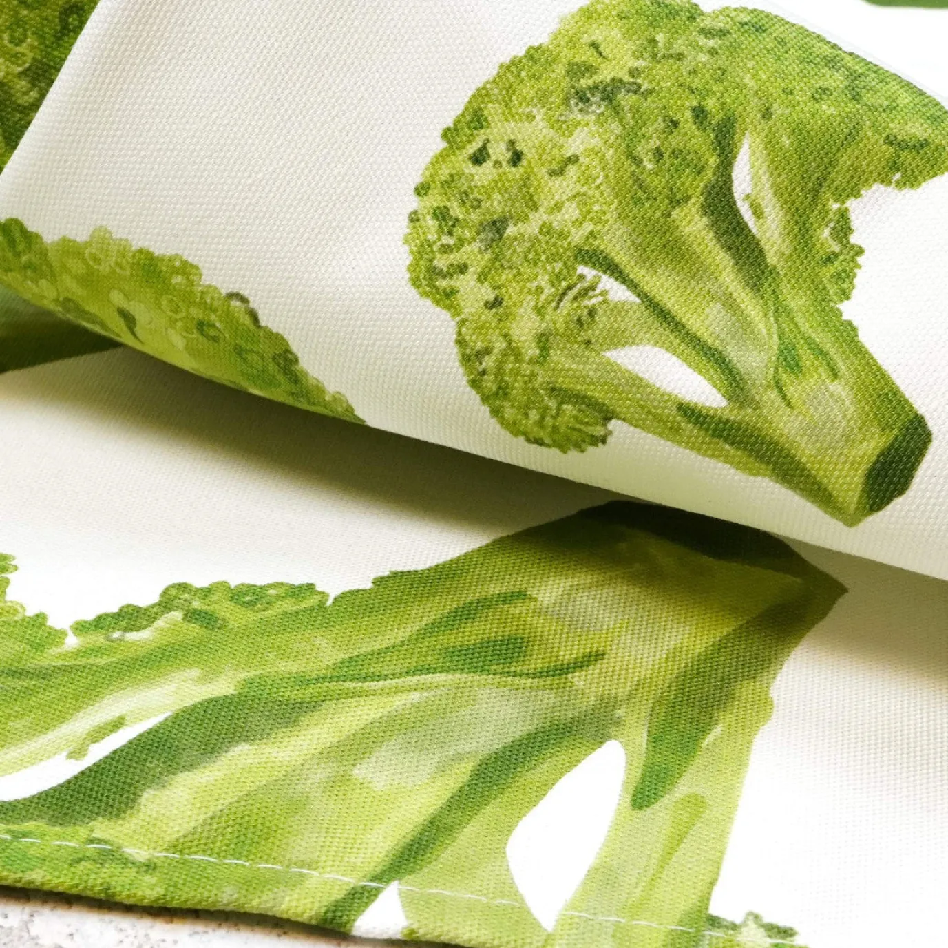 Broccoli Tea Towel by Corinne Alexander