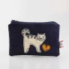 Cat Embroidered Flat Coin Purse