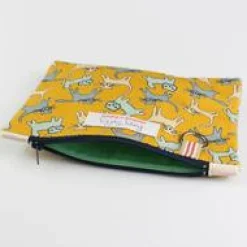 Cat Flat Zip Purse with Keyring