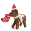 Chocolate Labrador with Stocking Felt Decoration