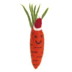 Christmas Carrot with Hat Felt Decoration