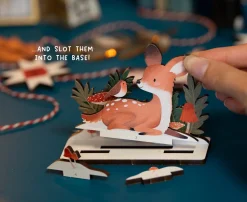 Christmas Fawn & Robin Pop Out Card