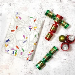 Christmas Lights Tea Towel by Corinne Alexander