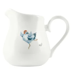 Dancing Hen Bone China Fat Jug - Small