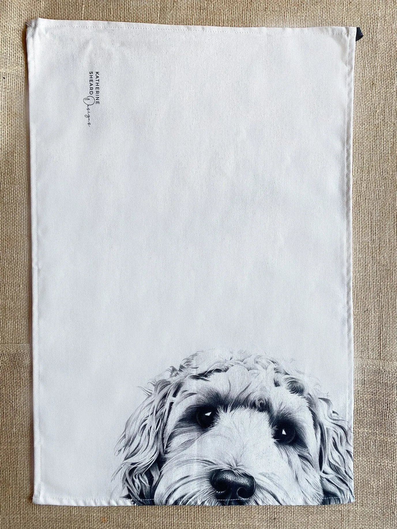Dino Dog Tea Towel