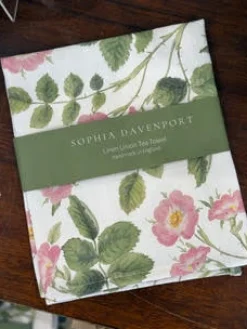 Downy-leaved Dog Rose Linen Union Tea Towel