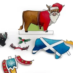Dress a Highland Cow Christmas Card