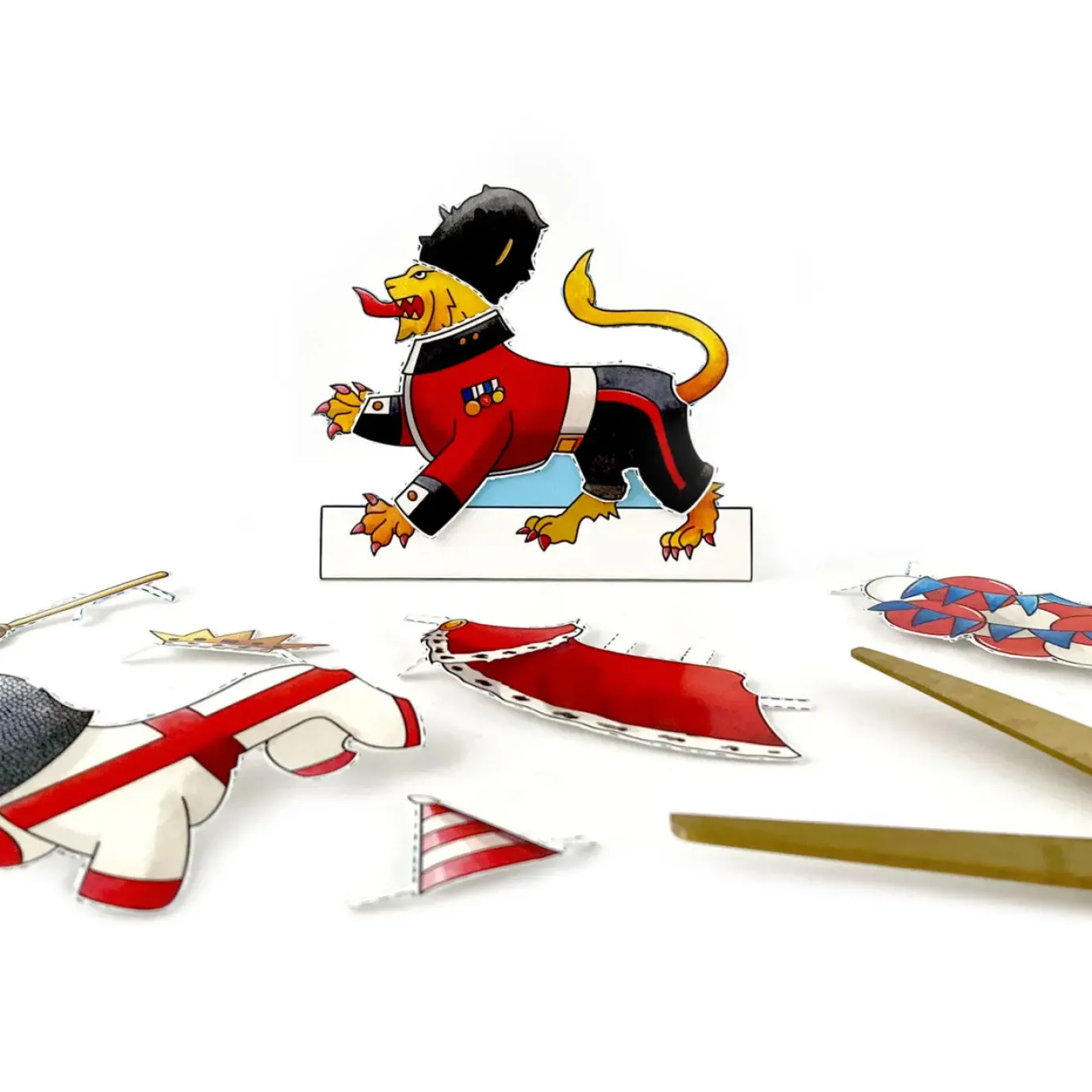 Dress an English Lion Birthday Card