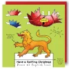 Dress an English Lion Christmas Card