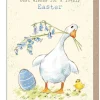 Duck with Bluebells Happy Easter Greetings Card