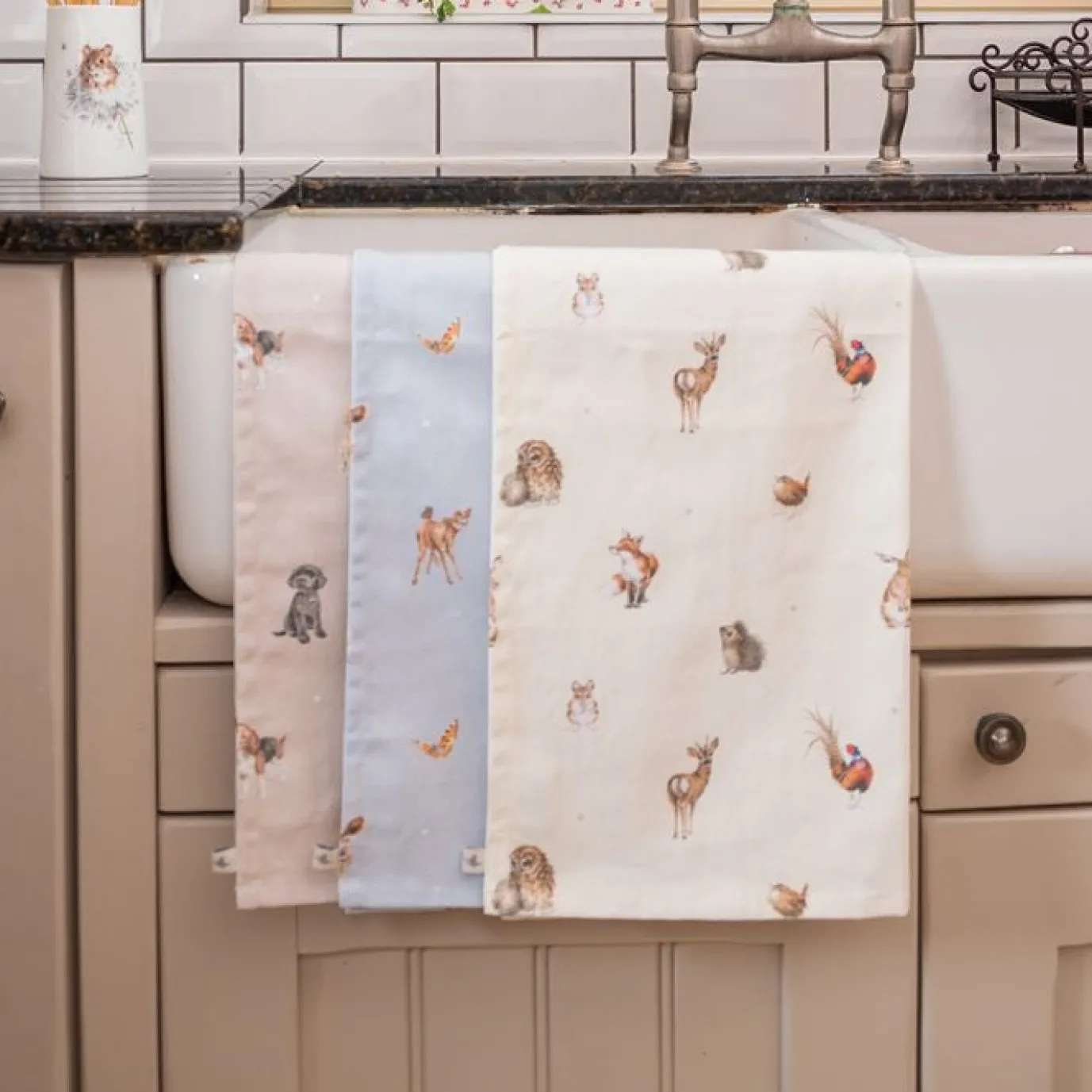 'Feathered Friends' Bird Tea Towel