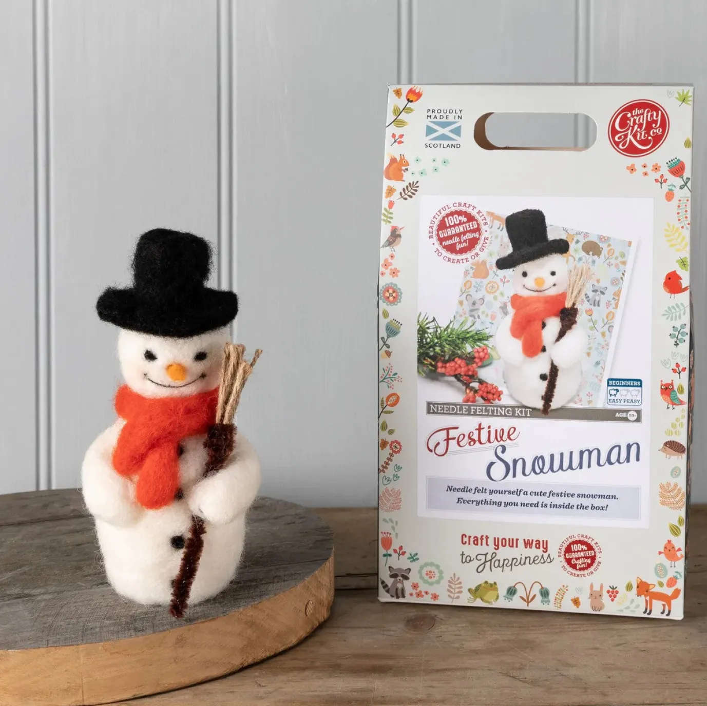 Festive Snowman Needle Felting Kit