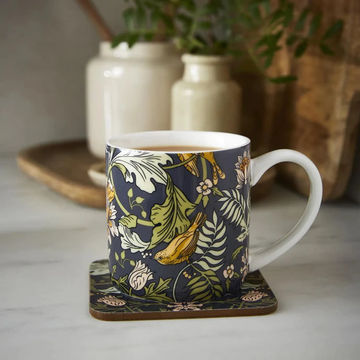 Finch & Flower Coasters - Set of 4
