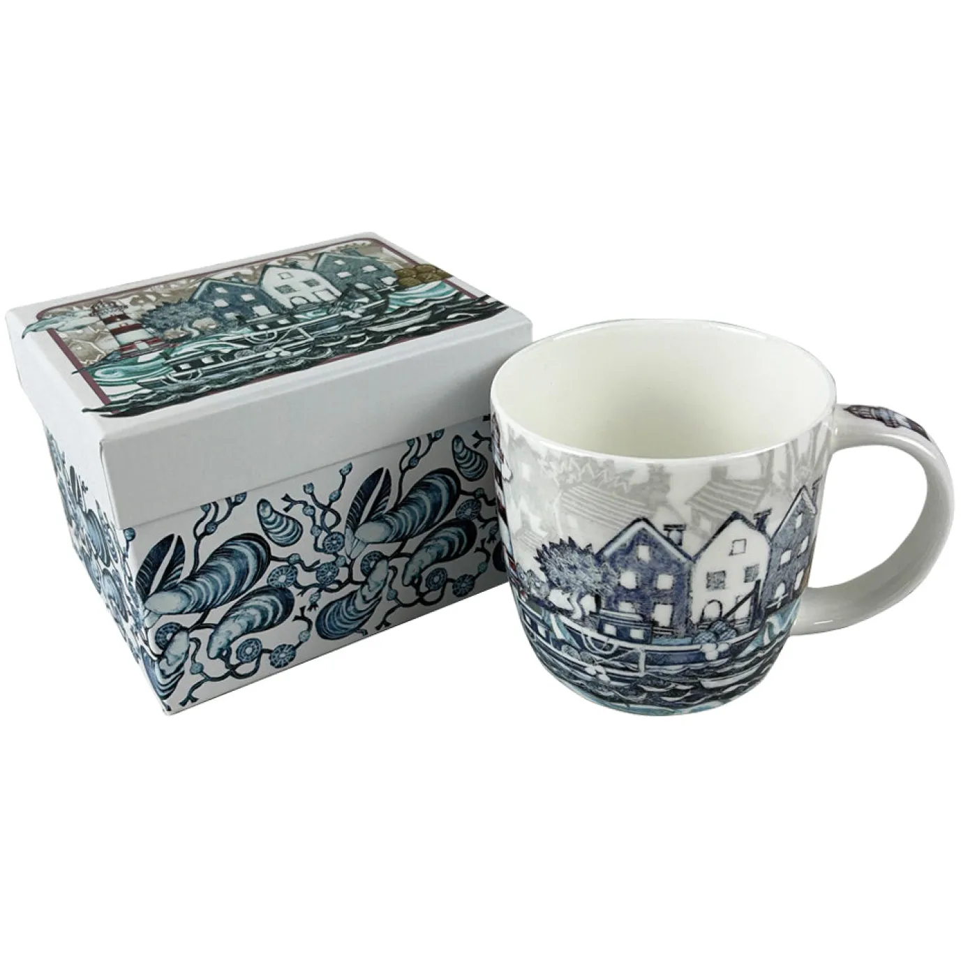 Fishing Village China Mug (Boxed)