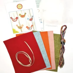 Folk Birds Wool Mix Felt Craft Kit