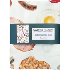 Full English Tea Towel by Corinne Alexander
