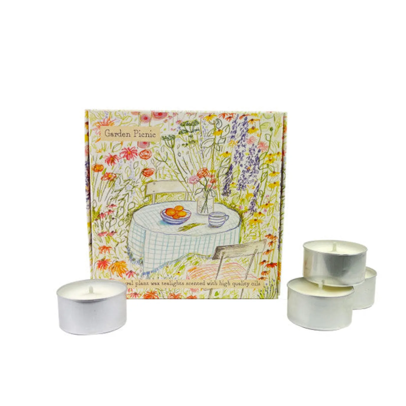 Garden Picnic- Lime, Basil & Mandarin Box of 9 Tealights