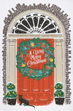 Georgian Front Door Recycled Cotton Tea Towel