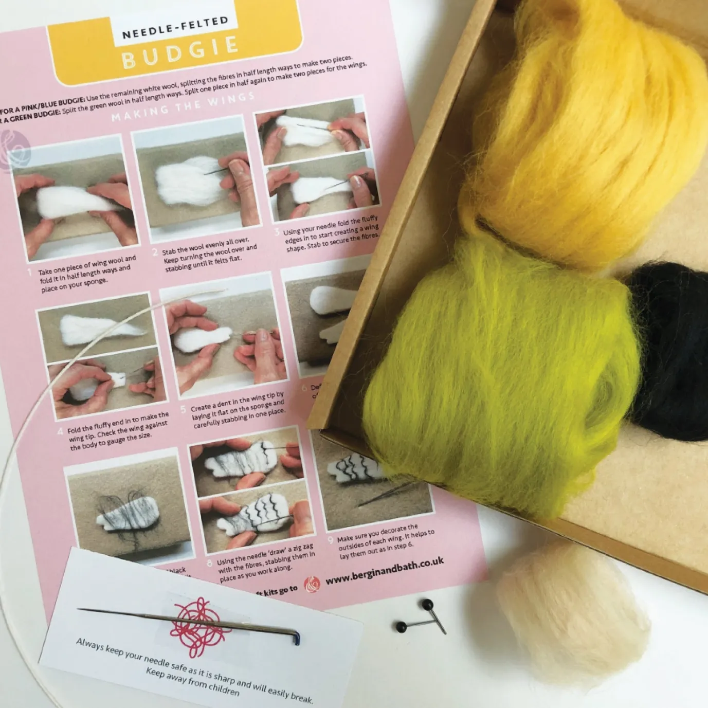 Gertrude the Green Budgie Needle Felting Kit