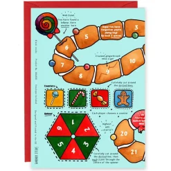 Gingerbread Board Game Christmas Card