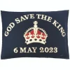God Save The King Pillow - Navy