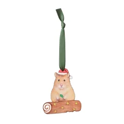 Hamster Wooden Christmas Decoration