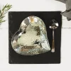 Hand Hammered Heart Dish and Spoon Set