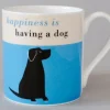 Happiness Black Lab Turquoise Mug