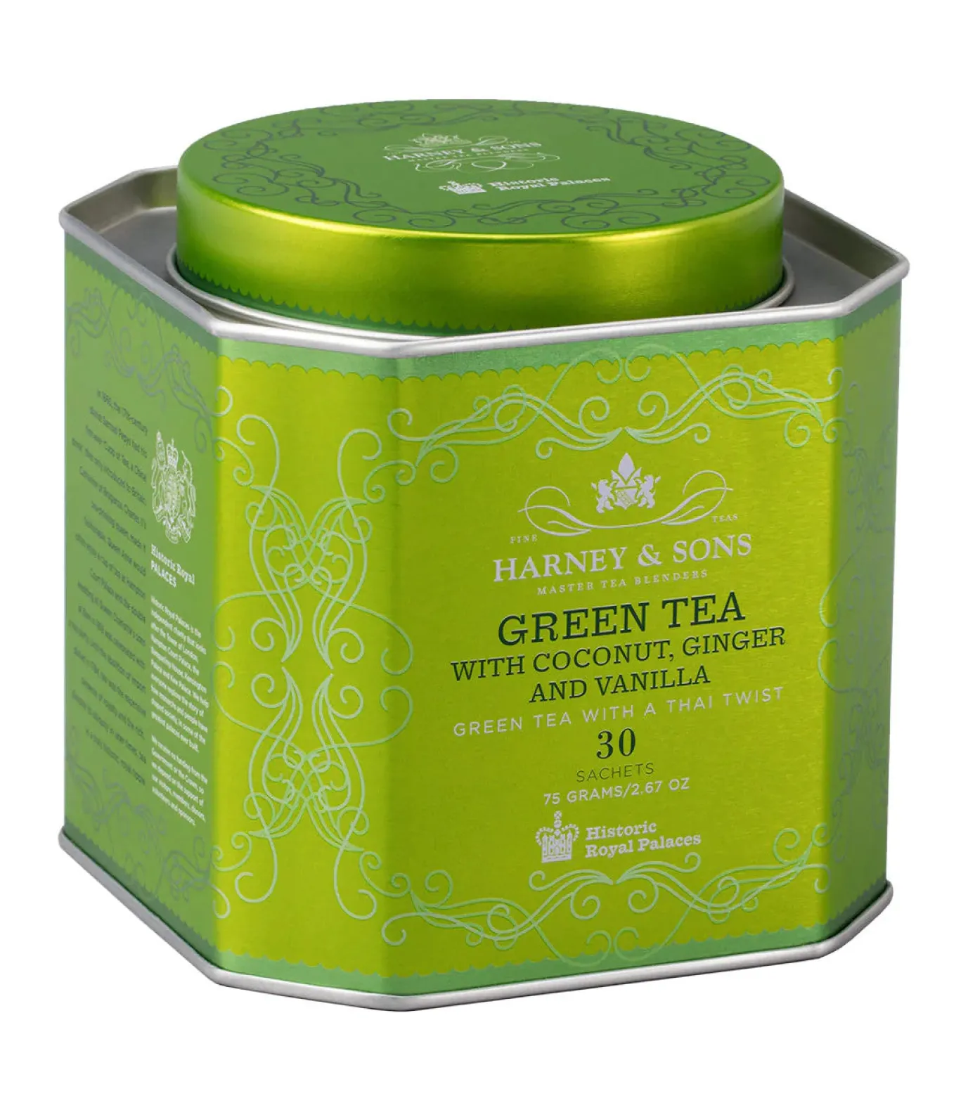 Harney & Sons Green Tea with Coconut, Ginger & Vanilla - 30 Sachets