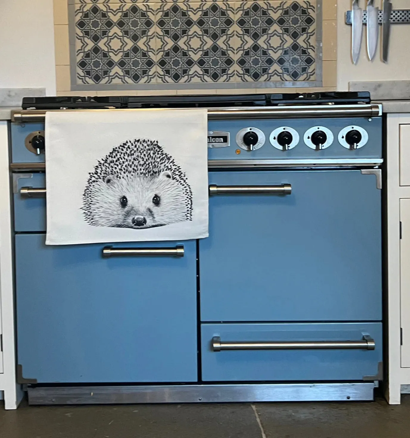 Henry Hedgehog Tea Towel