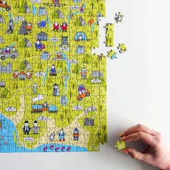 Herdy Lake District Map Jigsaw Puzzle - 500 Piece Puzzle