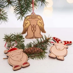 Herdy Santa Wooden Christmas Decoration