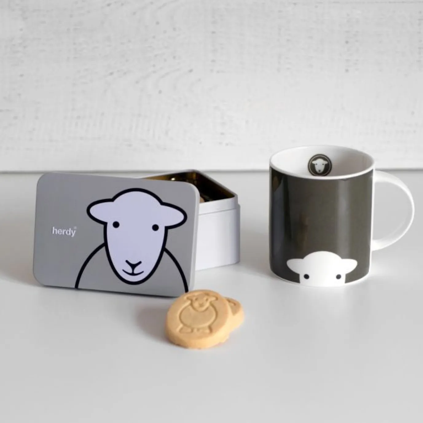 Herdy Shortbread Small Tin - Grey
