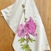 Hollyhocks Tea Towel