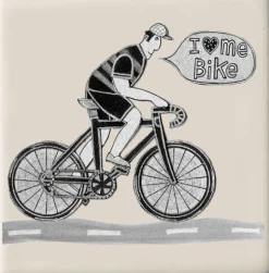 I Love Me Bike by Moorland Pottery