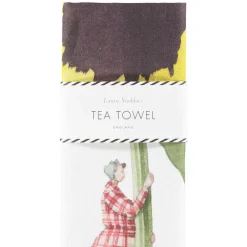 In Bloom Pansy Linen Union Tea Towel