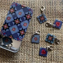 Indigo Dreams Set of 6 Crochet Markers in a Pocket Tin