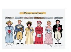 Jane Austen Tea Towel