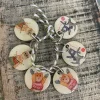 Kittens in Mittens Set of 6 Stitch Markers in a Tin