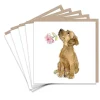 Labrador and Rose Set of 5  Notecards
