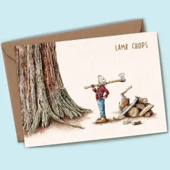 Lamb Chops Greetings Card