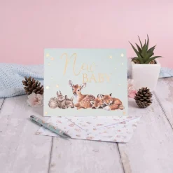 'Little Forest' New Baby Greetings Card