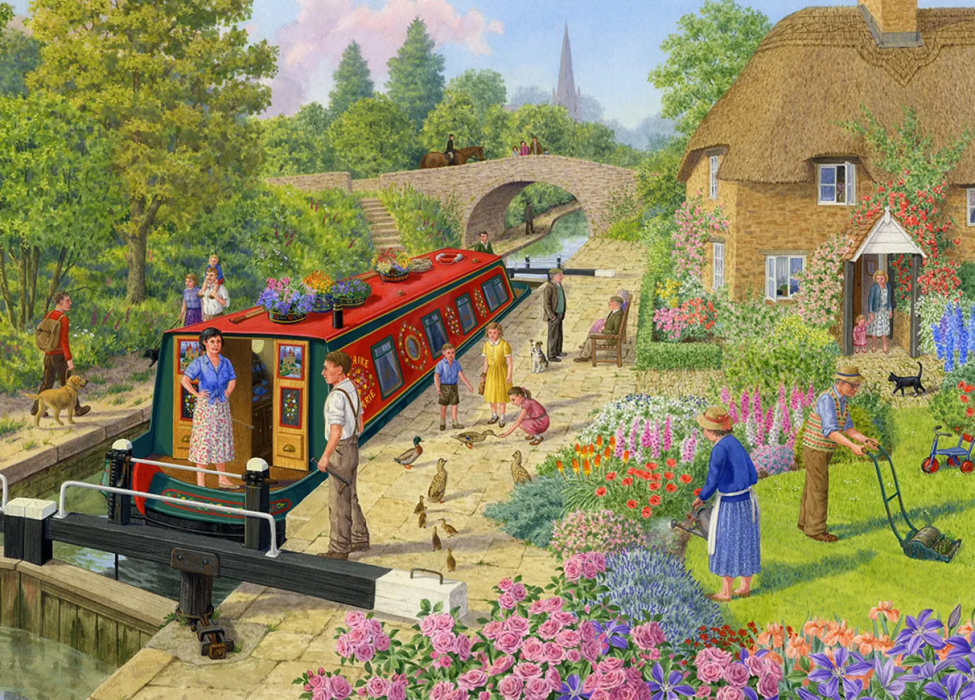 Lock Keepers Cottage 1000 Piece Jigsaw Puzzle