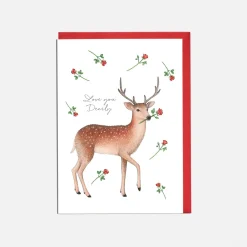 'Love You Deerly' Valentine's Card