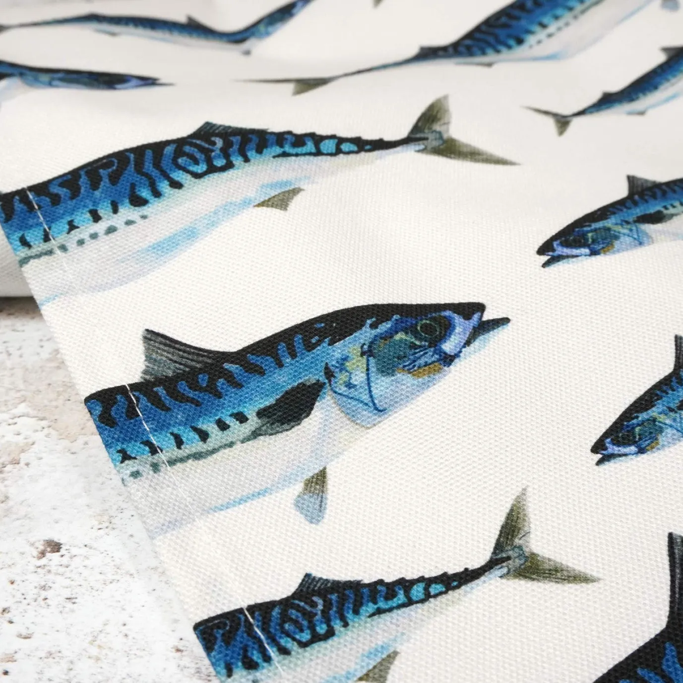Mackerel Tea Towel by Corinne Alexander